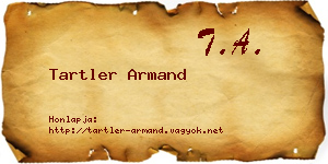 Tartler Armand névjegykártya